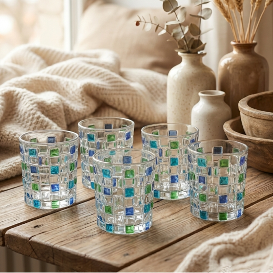 Glass Cups Set 6 Pcs